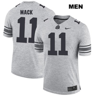 Men's NCAA Ohio State Buckeyes Austin Mack #11 College Stitched Authentic Nike Gray Football Jersey RQ20F26LY